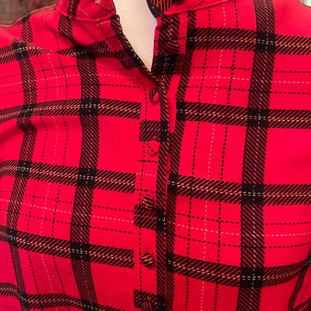 NWT Woodland Red Paid Lorna Shift Mini Dress by SugarLips - Picture 5 of 9
